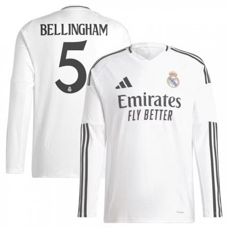 Real Madrid Bellingham 5 Hjemme 2024-25 - Fodboldtrøjer (L/S) Real Madrid Bellingham 5 Hjemme 2024-25 - Fodboldtrøjer (L/S)